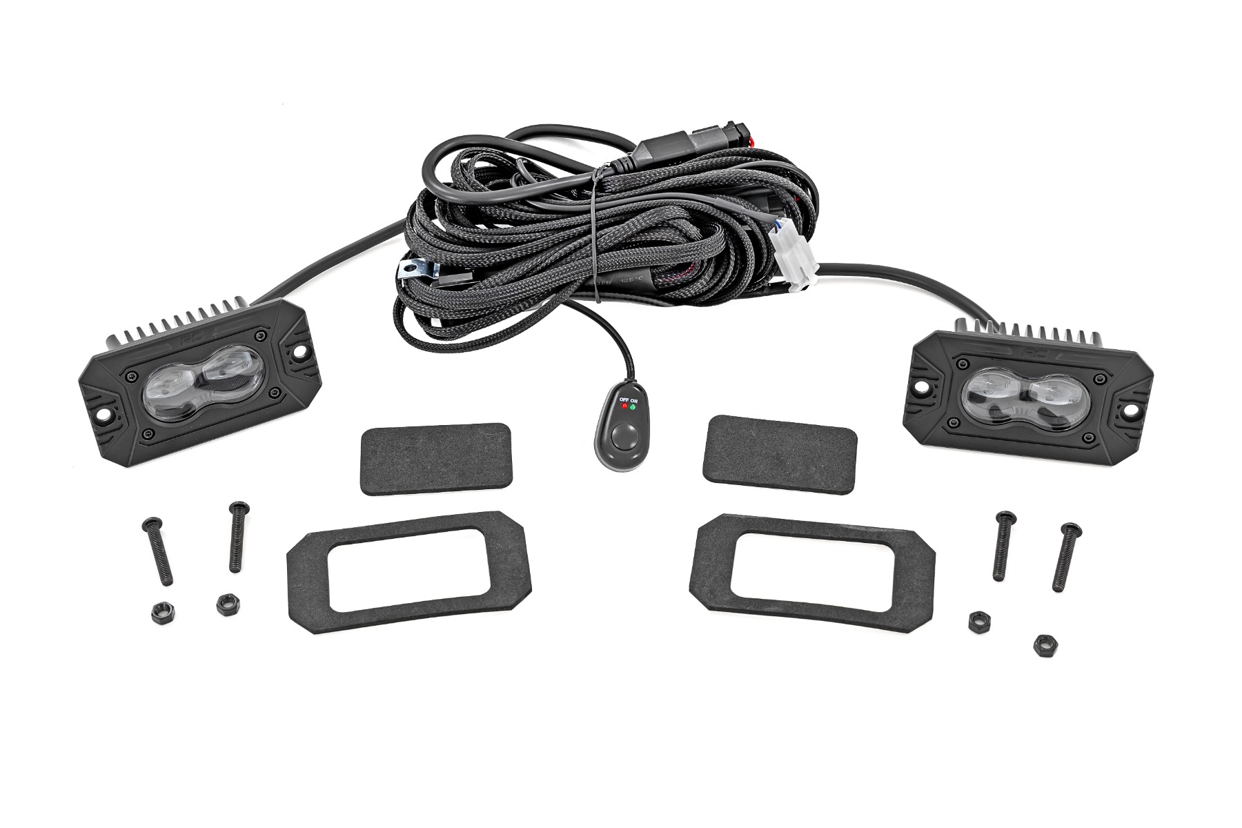 3x1.75 Inch Black Series LED Slim Aux